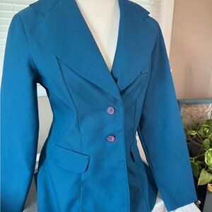Vintage Blue Women's Blazer with matching Skirt